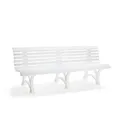Produktbild: Blome Sitzbank Borkum – Gartenbank für Garten, Balkon, Terrasse, Parkbank in weiß, 4-Sitzer, Made in Germany