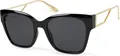 Produktbild: styleBREAKER Sonnenbrille Oversize Sonnenbrille mit breiten Metall Bügeln (1-St)
