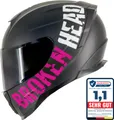 Produktbild: Broken Head BeProud Sport Pink Motorradhelm + Schwarzes Visier : S (55-56 cm) Größe: S (55-56 cm)