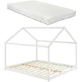 Produktbild: [en.casa] Hausbett, Weiß, Textil, Kiefer, 160x200 cm, Kinder- & Jugendzimmer, Kindermöbel, Kinderbetten, Hausbetten