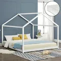 Produktbild: [en.casa] - Kinderbett Cerro 160x200 Cm Mit Kaltschaummatratze Weiß