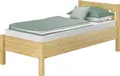Produktbild: Hohes Holzbett 90x200 Kiefer natur Seniorenbett Einzelbett Zubehör wählbar V-60.55-09ohne Zubehör