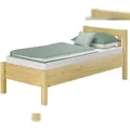 Produktbild: Erst-Holz Hohes Holzbett 90x200 Kiefer natur Seniorenbett Einzelbett Zubehör wählbar V-60.55-09 ohne Zubehör
