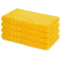 Produktbild: Lavea® 4er Set Handtuch 50x100 cm – Saugstarke und Weiche Handtücher aus 100% Baumwolle, Frottierserie Elena – Waschbar und Strapazierfähig - Rapsgelb