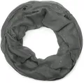 Produktbild: styleBREAKER Damen Loop Schal mit Glitzer-Effekt | Einfarbiger Schlauchschal aus weicher Viskose | Leicht & Elegant | 87 x 93 cm, Farbe:Dunkelgrau