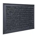 Produktbild: Relaxdays Fußmatte, 80x50 cm, Aluminium, wetterfest, rutschfest, Türvorleger innen & außen, Schmutzfangmatte, schwarz