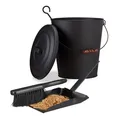 Produktbild: Kaminreinigungs-set Kehrgarnitur für Kamin 24 L Metall Ascheeimer Set 24 Liter
