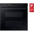 Produktbild: Samsung Dual Cook FlexTM Einbaubackofen, 76 L, *, Pyrolyse, Schwarzes Glas, Serie 6, 60 cm Black