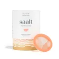 Produktbild: Saalt Menstrual Disc - Soft, Flexible, Reusable Medical-Grade Silicone - Wear 12 Hours - Removal Notch - Two Sizes - Menstrual Cup or Tampon Alternative - Made in USA - Lasts 10 Years (Coral, Small)