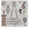 Produktbild: Sovie HORECA Serviette Celebration in Grau-Rosa aus Tissue 33 x 33 cm, 100 Stück - Wein Geburtstag Sekt Fest