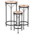 Produktbild: Blumenhocker Mosaik Beistelltisch Balkon Metall  Blumentisch Blumenregal