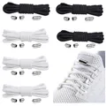 Produktbild: anshuke 6 Paar Elastische Schnürsenkel mit Metallkapsel, Einstellbare Schnürsenkel Ohne Binden, Gummi Schuhbänder mit Kapseln, Gummischnürsenkel für Sneaker, Laufschuhe, Sporschuhe (Schwarz+Weiß)