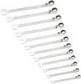 Produktbild: HAZET Knarren-Ring-Maulschlüssel-Satz 606N/12 I 12-teilig, in Kunststoff-Kasten mit Safety-Insert-System, Schlüsselweite: 8 – 19 I umfangreiches Set für Handbetätigung