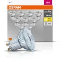 Produktbild: OSRAM LED-Lampe Base Glas PAR16, GU10, 4,3W ersetzt 50W, warmweiß, 36°, 10 Stück
