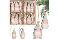 Produktbild: BRUBAKER Christbaumschmuck 12x Weihnachtsanhänger Wichtel - 8 cm Baumschmuck aus Holz - Gnom (12-tlg), Zwerge mit Bart und großer Nase - Holzanhänger Weihnachtsbaumschmuck