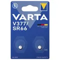 Produktbild: Varta 377 SR66 V377 Batterie 2 Stück Uhrenbatterie Knopfzelle SR626 2er Blister