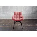 Produktbild: KAWOLA Esszimmerstuhl BARO Drehstuhl mit Armlehnen Stoff rosa