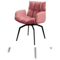 Produktbild: KAWOLA Esszimmerstuhl BARO Drehstuhl mit Armlehnen Stoff rosa
