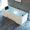 Produktbild: TroniTechnik® Whirlpool Badewanne IOS 170cm x 75cm inkl. Spülfunktion, Hydromassage und Farblichtherapie, Sanitäracryl