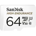 Produktbild: High Endurance 64 GB microSDXC Karte mit SD-Adapter, C10, U3, V30