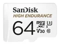 Produktbild: Sandisk SanDisk High Endurance microSDXC UHS-I U3 Speicherkarte + Adapter 64GB Speicherkarte