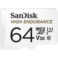 Produktbild: SanDisk Micro-SD-Karte High Endurance, 64GB, bis 100 MB/s, UHS-I U3, SDXC