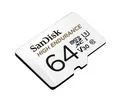 Produktbild: SanDisk HIGH ENDURANCE Video Monitoring for Dashcams & Home, SDSQQNR-064G-GN6IA