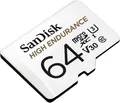 Produktbild: SanDisk High Endurance microSDXC 64GB V30 U3 4K SD-Adapter