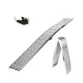 Produktbild: TRUTZHOLM 1x Alu Auffahrrampe klappbar 226 cm Traglast 680 kg grau Motorradrampe Verladerampe für Motorrad, Quad, ATV, Rasenmähertrecker Heavy Duty, extrem leicht