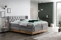 Produktbild: Belanoti EON Boxspringbett 160x200 elektrisch verstellbar 7-Zonen Taschenfederkern Matratze inkl Visco Topper Bett 160x200 mit Motor in der Farbe Hellgrau H2/H3 Polsterbett Motorbett mit Massivholz