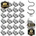 Produktbild: Gummifederklemmen 24pcs Sofabezug Clip Möbelbeschläge Zubehör mit 72 Eisennägeln