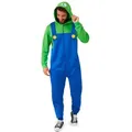 Produktbild: Opposuits Kostüm Luigi Onesie, Supergemütlicher Einteiler - offizielles Super Mario-Kostüm! grün L