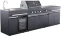 Produktbild: Buschbeck Outdoor-Küche »King Range« mit Sizzle Zone und Kühlschrank, BxTxH: 282x58x112 cm