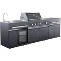 Produktbild: Buschbeck Outdoorküche King Range 112 cm x 282 cm x 58 cm Schwarz
