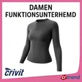 Produktbild: CRIVIT Damen Funktionsunterhemd Seamless, atmungsaktiv, schwarz Größe XL 48/50