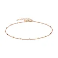 Produktbild: Liebeskind Berlin filigranes Anklet mit Logoanhänger aus Edelstahl IP Roségold LJ-0590-A-27
