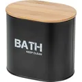 Produktbild: Wenko Badbox mit Deckel Gara Schwarz 1.092, Stahl 14.5 x 13.5 x 10.5 cm