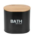 Produktbild: WENKO Badbox mit Deckel Gara Schwarz - Aufbewahrungsbox, Badkorb Fassungsvermögen: 1.092 l, Stahl, 14.5 x 13.5 x 10.5 cm, Schwarz
