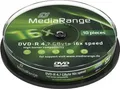Produktbild: DVD-R MediaRange 4,7GB 10pcs Spindel 16x