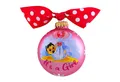 Produktbild: Krebs Glas Lauscha Christbaumschmuck Kugel mit Schleife - It's a Girl - ca. 8 cm, schicke Dekokugel für Baum oder Strauch - Perfekt als Geschenk