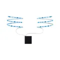 Produktbild: Paulmann 707.02 Function Mobil Strip 2x80cm Blau 0,6W 9V 4xAA Weiß Metall/Kunststoff 70702 LED Lichtband Lichtstreifen Lichtschlauch