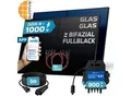 Produktbild: SUNNIVA® 1000W Balkonkraftwerk BIFAZIAL FULLBLACK komplett Steckdose AP Systems EZ1-M 800 Watt Wechselrichter, Solaranlage Komplettset, 2x500W Glas Bifacial Solarmodule, 5m Kabel, 4x1m Solarkabel