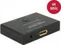 Produktbild: DeLock Displayport 2 - 1 Switch bidirectional 4K 60 Hz - Video-Schalter - 2 x DisplayPort - Desktop