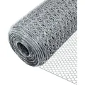 Produktbild: Vounot - Drahtzaun Sechskantgeflecht, Maschendrahtzaun, 1x50m, Maschenweite 25mm, Verzinkt Silber