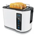 Produktbild: Arendo Toaster Wärmeisoliertes Doppelwandgehäuse, Display mit Restzeitanzeige, 2 kurze Schlitze, für 2 Scheiben, 800 W, Touchpanel, Brötchenaufsatz, 7 Bräunungsgrade, Brotscheibenzentrierung