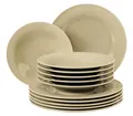 Produktbild: SELTMANN WEIDEN Tafelservice 12-teilig BT - Beat - Form: Rund mit Rillenrelief - moderner Stil - Sandbeige - Color Glaze