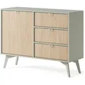 Produktbild: Masseno Kommode, Hellgrün, Holzwerkstoff, 3 Schubladen, 106x80x38 cm, Wohnzimmer, Kommoden & Sideboards, Kommoden
