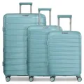 Produktbild: Franky London 4 Rollen Kofferset 3-teilig mit Dehnfalte  blau