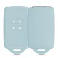 Produktbild: kwmobile Autoschlüssel Hülle kompatibel mit Renault 4-Tasten Smartkey Autoschlüssel (nur Keyless Go) - Silikon Schutzhülle Schlüsselhülle Cover in Cool Mint