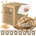 Produktbild: Bio Brotbackmischungen Set – 8 Sorten zum Selberbacken für Brotbackautomat & Ofen – mit Sauerteig und Dinkelmehl - ideal als Geschenk zum Einzug oder Geburtstag – Bake with Love